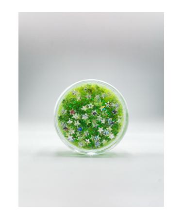 TIVA Gel Form Shiny Glitter - Light Green Star