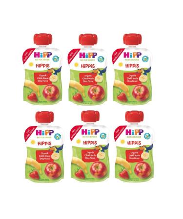 Hipp Organic Strawberry Banana Apple Puree 100 Gr X 6 Pieces