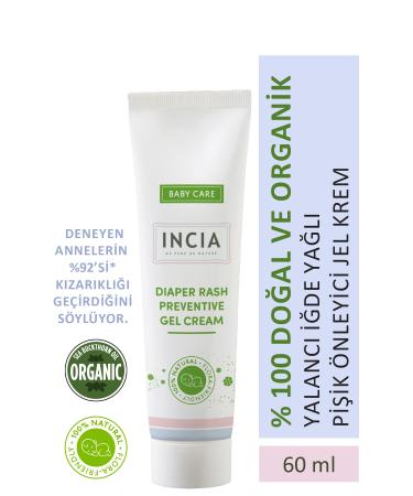 INCIA 0 Natural Diaper Rash Prevention Gel Cream Organic Sea Buckthorn Care Cream Herbal 60 ml