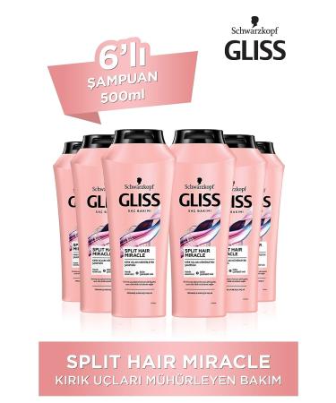 Gliss Split Hair Miracle Shampoo 500 ml X 6 Pieces