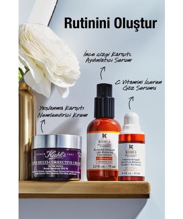 Kiehl's Powerful-Strength Anti-Wrinkle Serum - With Vitamin C and Hyaluronic Acid 50 ml - Buy Online on GoSupps.com