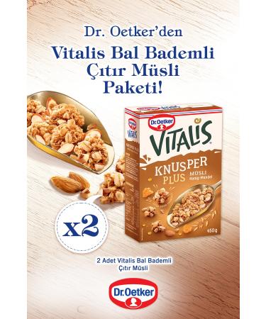 Dr. Oetker 2-pack Vitalis Crispy Muesli Honey-Almond 450 gr