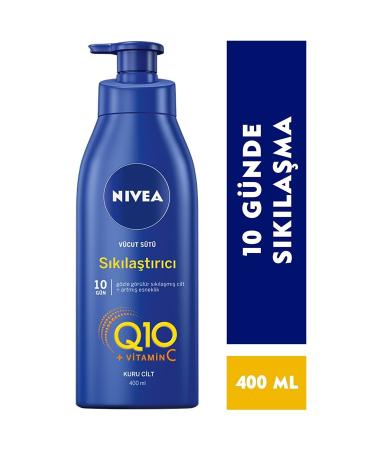 NIVEA Firming Milk Q10 + Vitamin C 48 Hour Body Moisturizing Firming in 10 Days For Dry Skin