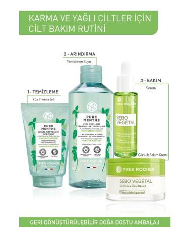 Yves Rocher Sebo Vegetal Antioxidant Oil Balancing Serum for Combination and Oily Skin - Zinc & Salicylic Acid - 30ml - Buy Online on GoSupps.com