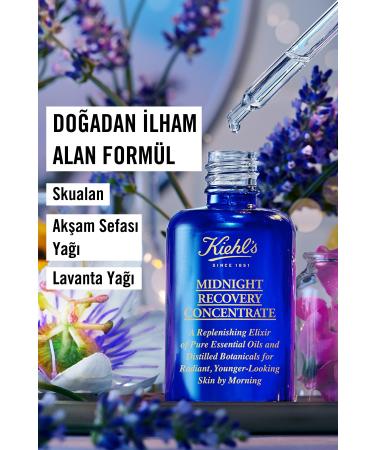 Kiehl's Midnight Recovery Skin Repairing and Brightening Night Serum 15 Ml - Buy Online on GoSupps.com