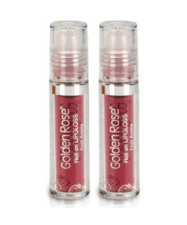 Golden Rose Fruity Lip Gloss Roll On Lipgloss Strawberry (2 Pieces)