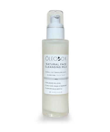 Oleobox Skin-Drying Ph Balanced and Soothing Natural Facial Cleansing Milk Rose Water + Aloe Vera - 100 Ml