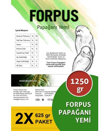 Dal Millet Net Premium Forpus Parrot Food 1250 Gr