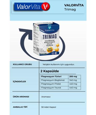Tabder Pharmaceuticals and Chemicals San Valorvita Trimag Magnesium - Buy Online on GoSupps.com