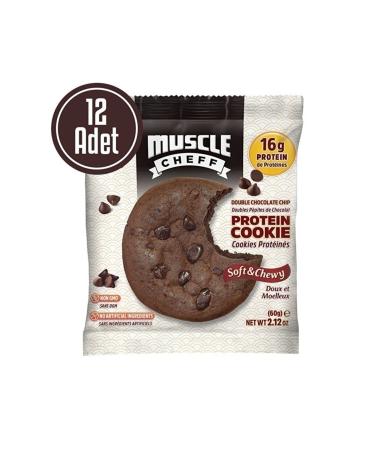 MUSCLE CHEFF Protein Cookies 60 gr 12 Pieces