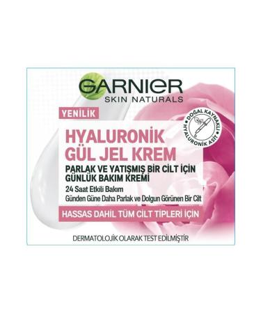 Garnier Hyaluronic Rose Gel Cream Daily Care Cream for a Bright and Soothed Skin (50 ml) - Buy Online on GoSupps.com