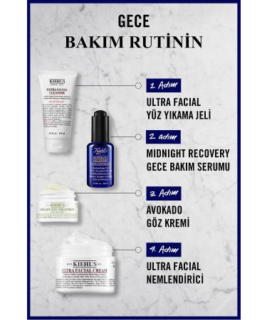 Kiehl's Midnight Recovery Skin Repairing and Brightening Night Serum 30 ml - Buy Online on GoSupps.com