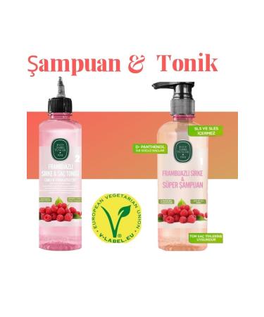 Ey p Sabri Tuncer Raspberry Vinegar Super Shampoo+ 500 ml+y p Sabri Tuncer Raspberry Vinegar Hair Tonic 500 ml