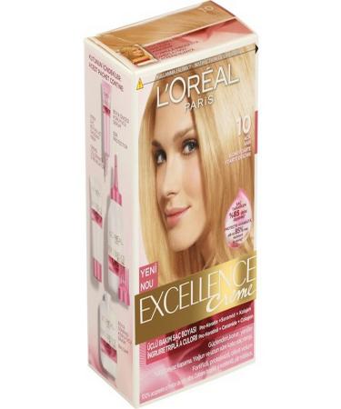 L'Oreal Paris Excellence Creme Hair Dye 10 Light Blonde - Buy Online on GoSupps.com