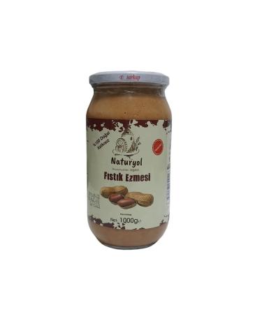 NATURYOL Natural Roasted Peanut Butter Sugar-Free Additive-Free 100 Percent Pure 1000 Gr