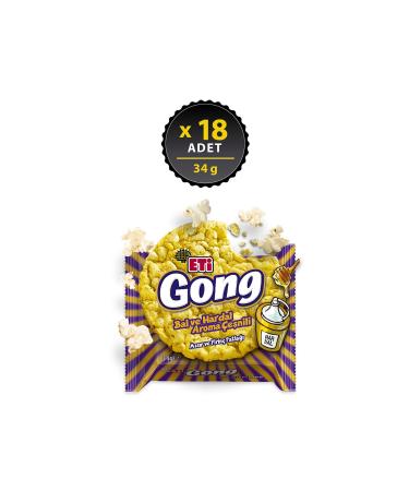 Eti Gong Honey and Mustard Flavored Corn and Rice Crisps 34 g x 18 Pieces