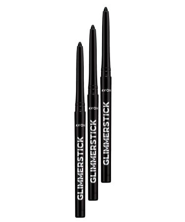 Avon Glimmersticks Retractable Eyeliner Blackest Black Trio Set