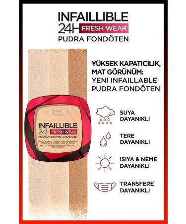 L'Oreal Paris Infaillible 24h Fresh Wear Super Powder Foundation 40 Cashmere - Buy Online on GoSupps.com