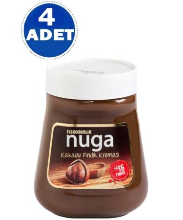 Fiskobirlik Nougat Cocoa Hazelnut Cream 700 G 4 Pieces