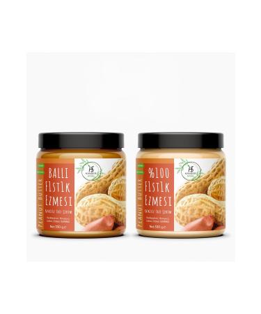 Hanser Natural Raw Honey and 0 Peanut Butter 2 Pack