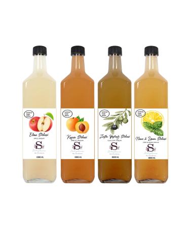 S heylaana Natural Apple Apricot Olive Leaf and Mint & Lemon Vinegar 1000 Ml
