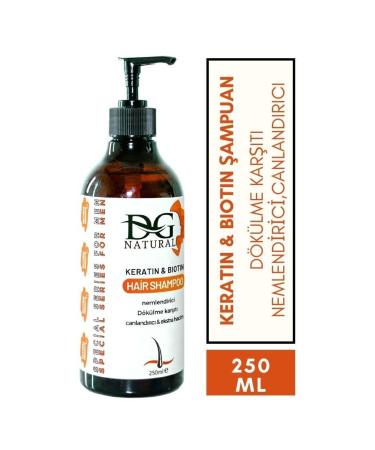 DG NATURAL Keratin & Biotin Anti-Hair Loss Repairing Shampoo for Men 250ml