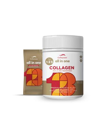 COLLAJEUNE All in One Collagen Supplement - Type 1 Type 2 Type 3 - (14 sachets x 10 000 mg)