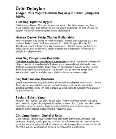 Anagen Plus Anti-hair Loss Treatment Shampoo - Anti-Hair Loss Care Shampoo 300ml - Buy Online on GoSupps.com