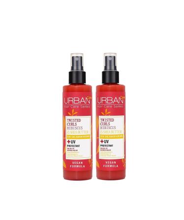 Urban Care Care Hibiscus & Shea Butter Liquid Hair Care Cream for Curly and Wavy Hair - 2x200 Ml