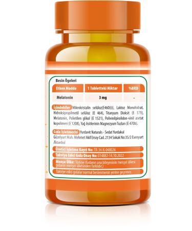 Yurdavit Melatonin Sleep Aid Food Supplement 3 Mg 120 Tablets Domestic Production - Buy Online on GoSupps.com