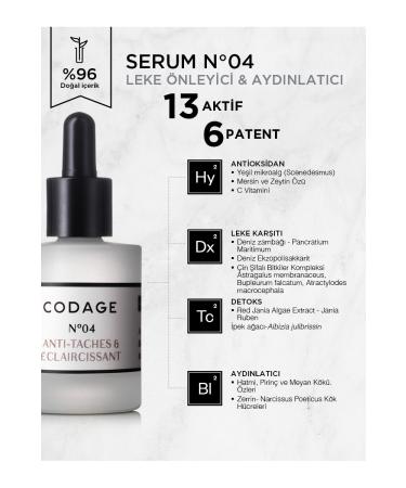 Codage Anti-Spot and Brightening Serum N 04 - 30 ML DKURN456 - Buy Online on GoSupps.com