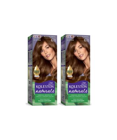 Wella Koleston Naturals Hair Dye 6/0 Dark Blonde 2 Pieces