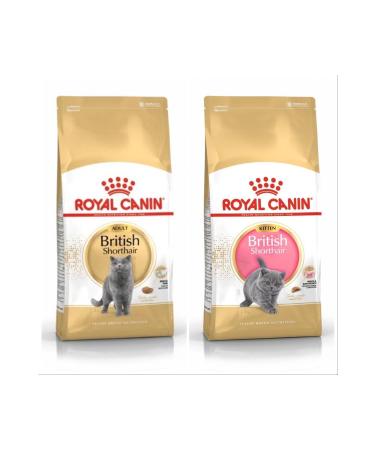 Royal Canin British Shorthair 2 Kg Adult - 2 Kg Kitten Cat Food Set