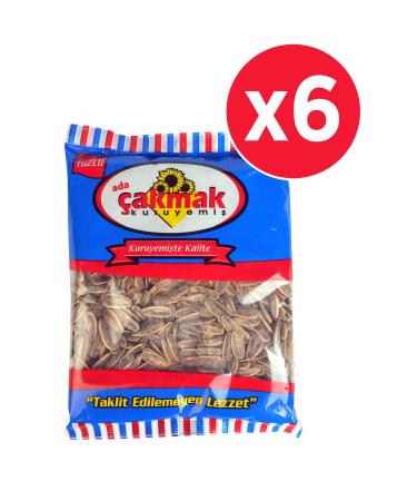 ADA AKMAK NUTS Sunflower Seeds 250 Gr Salted Black X 6 Pieces