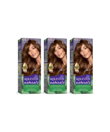 Wella Koleston Naturals Hair Dye 6/0 Dark Blonde 3 Pieces