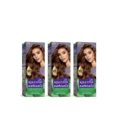 Wella Koleston Naturals Hair Dye 6/7 Chocolate Brown 3 Pieces