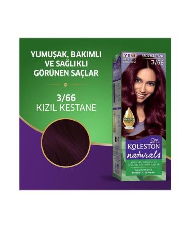 Wella Koleston Naturals Hair Dye 3/66 Red Chestnut 3 Pieces - Buy Online on GoSupps.com
