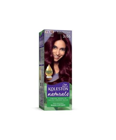 Wella Koleston Naturals Hair Dye 3/66 Red Chestnut 3 Pieces - Buy Online on GoSupps.com
