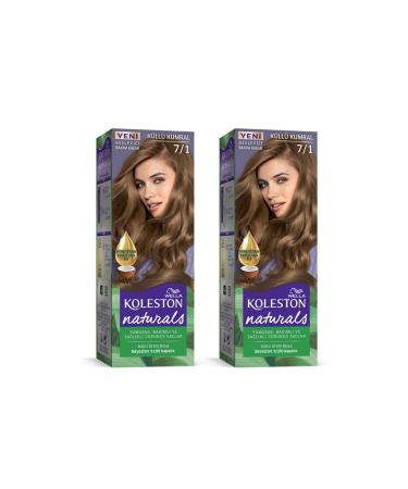 Wella Koleston Naturals Hair Dye 7/1 Ash Blonde 2 Pieces