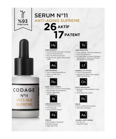 Codage Dark Circles and Under Eye Puffiness Improver Anti-aging Supreme N 11 - Serum 15 Ml - Buy Online on GoSupps.com