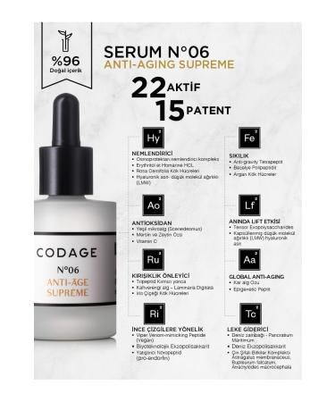 Codage Serum N 06 - Anti-aging Supreme - 30ml - Buy Online on GoSupps.com