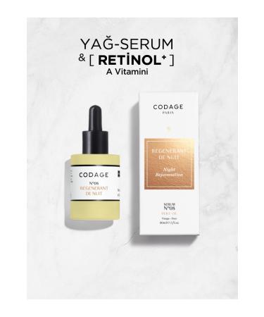 Codage Moisturizing Soothing and Anti-Wrinkle Night Renewal N 08 Serum 30 ml. - Buy Online on GoSupps.com