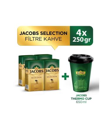 Jacobs Selection Filter Coffee 250 Gr X 4 Pieces + Thermo Cup 650 Ml