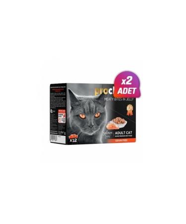 Pro Choice 2 Pieces - Pro Choice Salmon and Liver Family Pack Adult Cat Canned Food 12x85 gr
