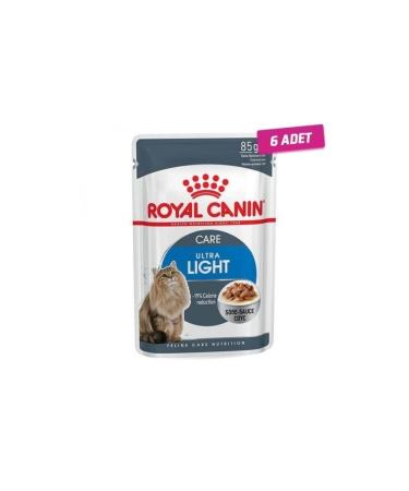 Royal Canin 6 Pieces - Ultra Light Gravy Pouch Diet Cat Food 85 Gr