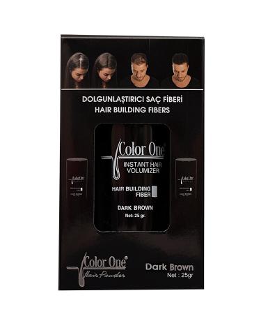 Brand Color One Hair Building Fibers Dark Brown Volumizing Hair Fiber Dark Brown 25g