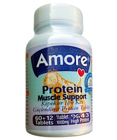AMORE Dog Muscle Support Protein Vitamin Xl Tablet 72 Pieces 1000 Mg Muscle Support Extra Large Tabs