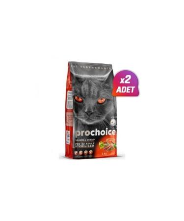 Pro Choice 2 Pieces - Pro Choice Pro33 Sterilized Salmon Cat Food 2 kg