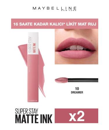 Maybelline New York Super Stay Matte Ink Lipstick - 10 Dreamer X2