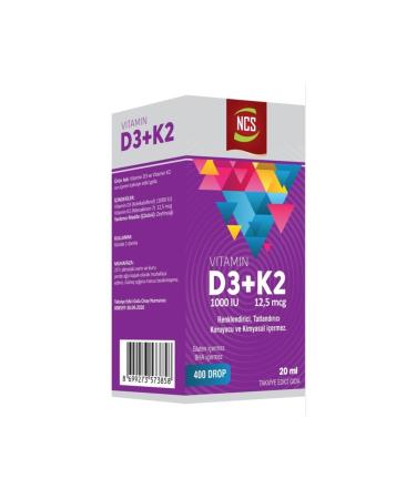 Ncs Vitamin D3 Vitamin K2 20 ml Flx Gluconate Magnesium Elements 90 Tablets - Buy Online on GoSupps.com